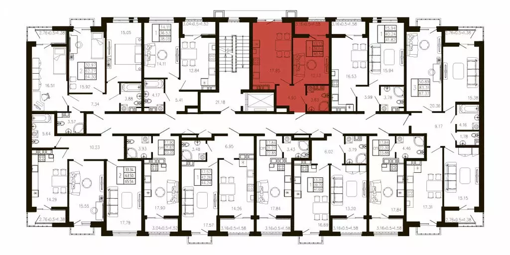 1-комнатная квартира: Кропоткин, ЖК Суворов (40.51 м) - Фото 2