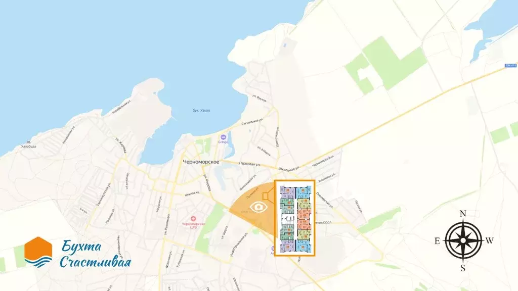 1-к кв. Крым, Черноморское пгт ул. Евпаторийская, уч1 (38.66 м) - Фото 2