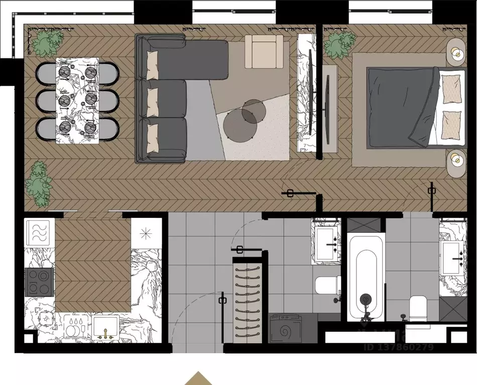 1-к кв. Москва Зорге 9 жилой комплекс, 9Ак7 (60.2 м) - Фото 1