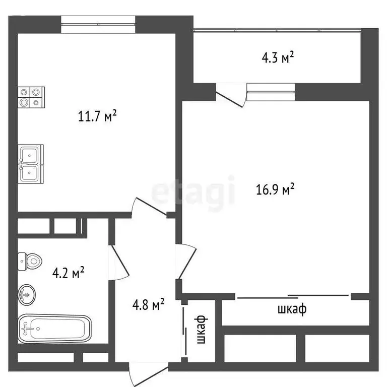 1-комнатная квартира: Ярославль, Тутаевское шоссе, 93Б (38.9 м) - Фото 0