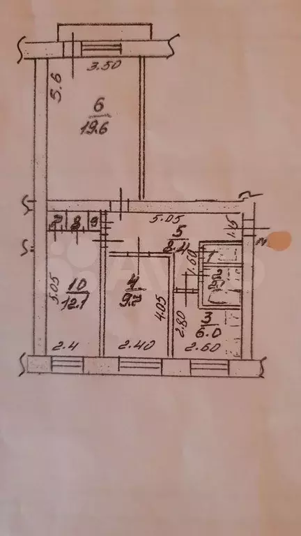 3-к. квартира, 60 м, 5/5 эт. - Фото 0