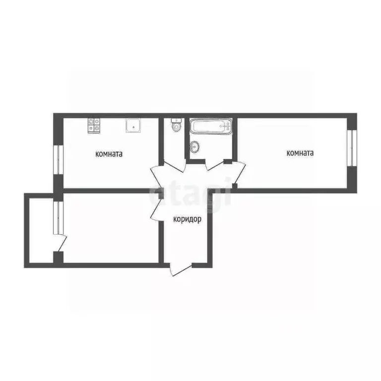 2-к кв. Костромская область, Кострома ул. Шагова, 154 (47.3 м) - Фото 2