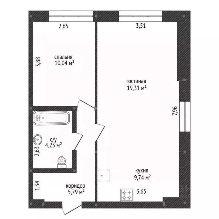 2-к кв. Башкортостан, Уфа ул. Менделеева, 137 (25.8 м) - Фото 2