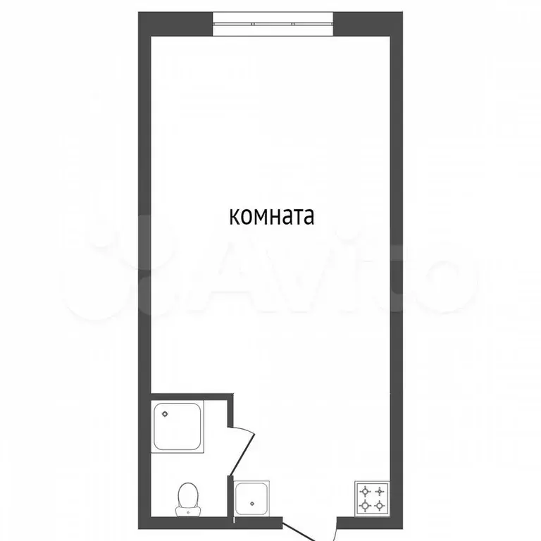 1-к. квартира, 14,6 м, 3/5 эт. - Фото 0