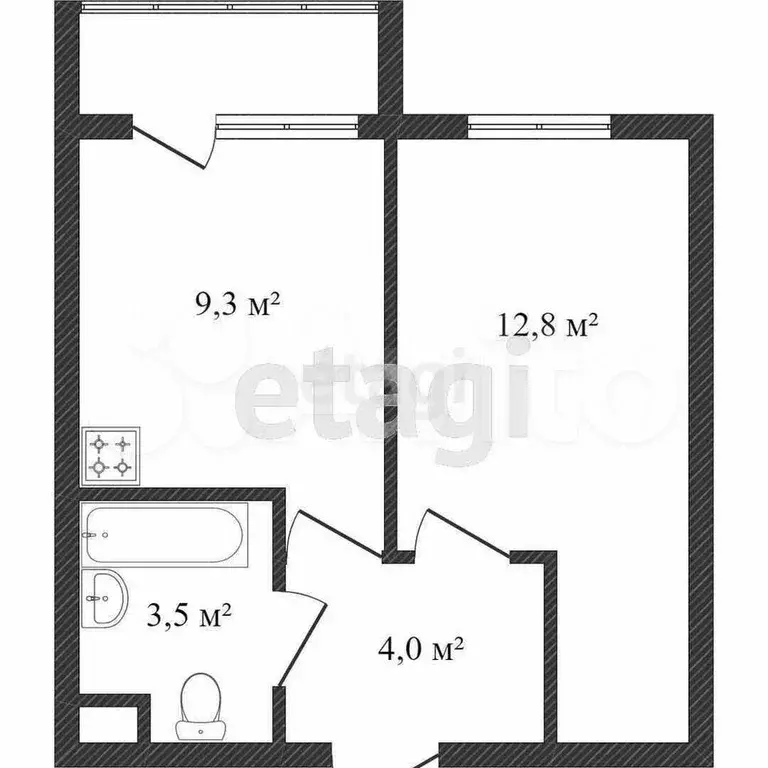 1-к. квартира, 31,2 м, 15/24 эт. - Фото 1