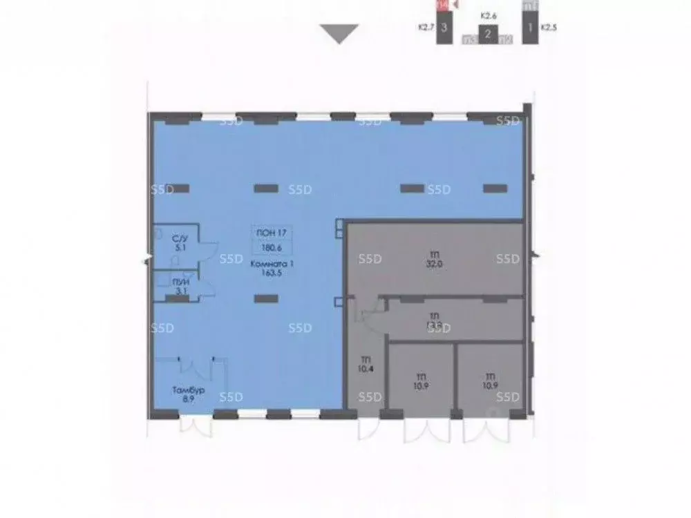 Помещение свободного назначения в Москва ул. Добролюбова, 8к1 (181 м) - Фото 2