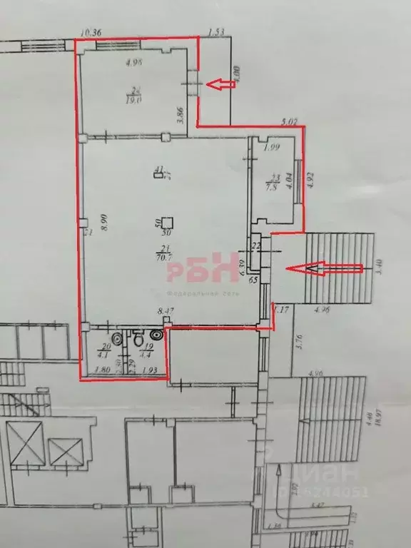 Торговая площадь в Тюменская область, Тюмень ул. 50 лет ВЛКСМ, 15к1 ... - Фото 2