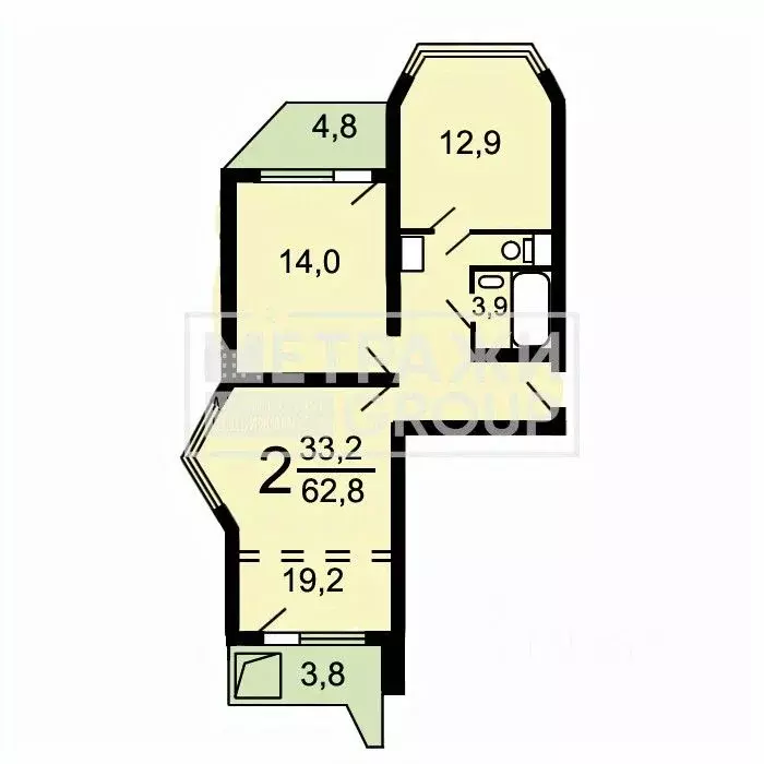 2-к кв. Москва Полярная ул., 17К2 (58.5 м) - Фото 1