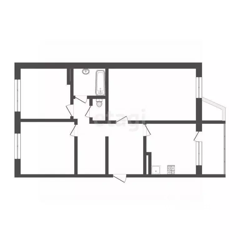 3-к кв. Камчатский край, Петропавловск-Камчатский ул. Карбышева, 10 ... - Фото 2