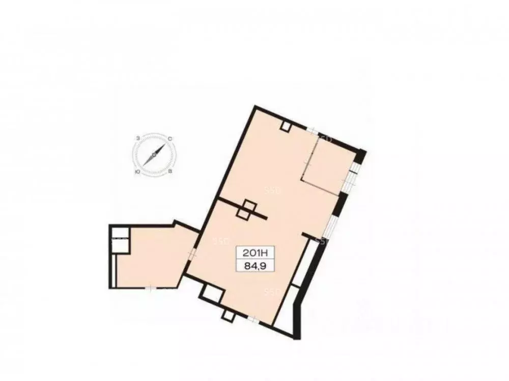 Торговая площадь в Московская область, Одинцово Вокзальная ул., 15 (85 ... - Фото 2