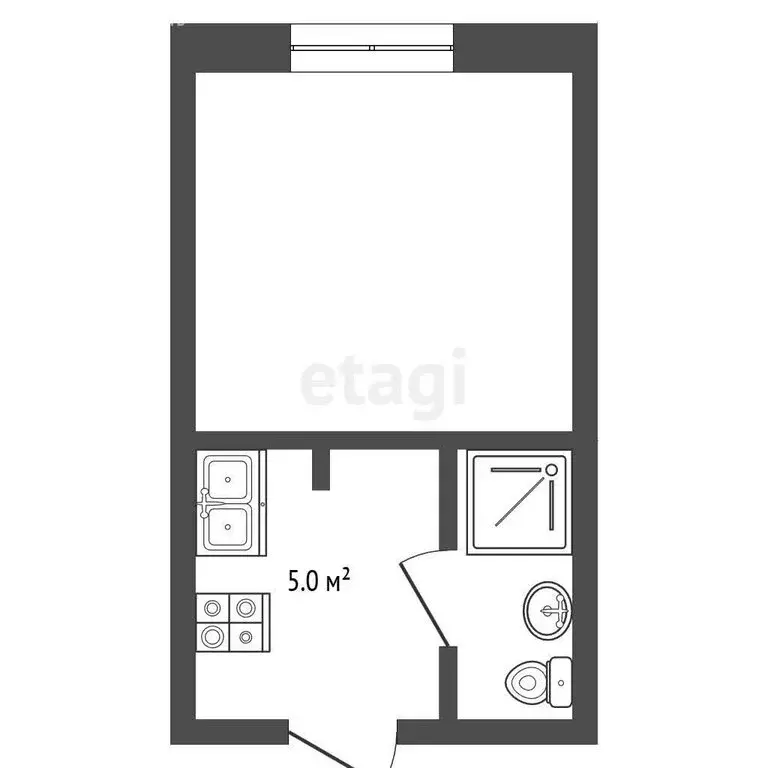 Квартира-студия: Томск, Алтайская улица, 157 (18.7 м) - Фото 1