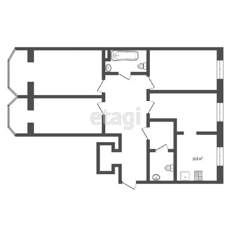 4-к кв. Москва ул. Маршала Тимошенко, 17К2 (154.0 м) - Фото 1