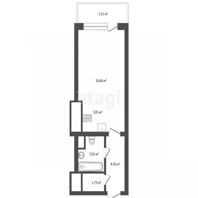 Студия Крым, Ялта проезд Бакунинский, 3 (36.4 м) - Фото 0