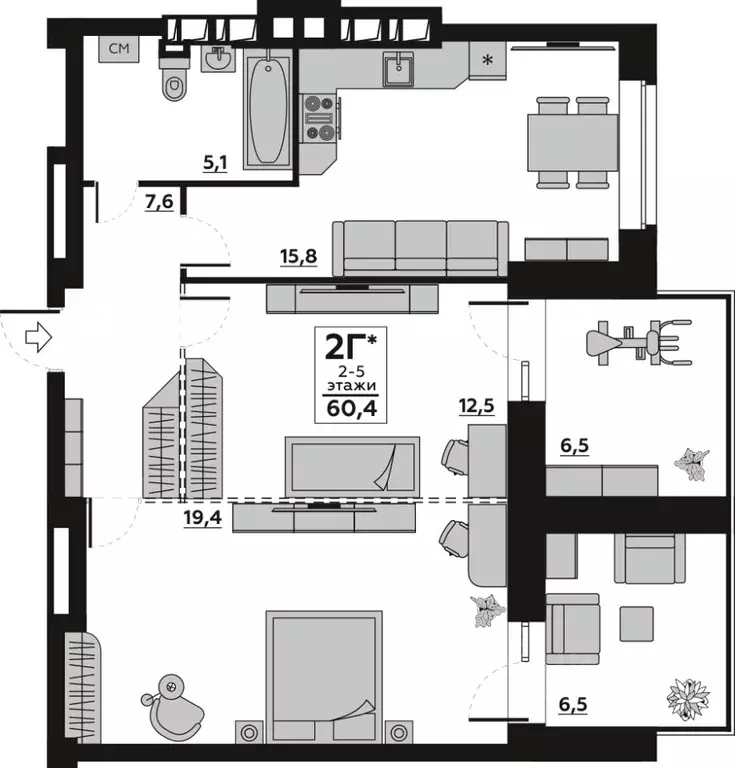 1-к кв. Волгоградская область, Волгоград пос. Ангарский, ул. ... - Фото 1
