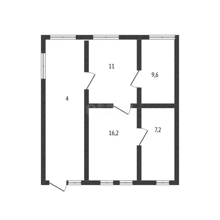 Дом в село Белый Колодезь, Восточная улица (45.7 м) - Фото 1