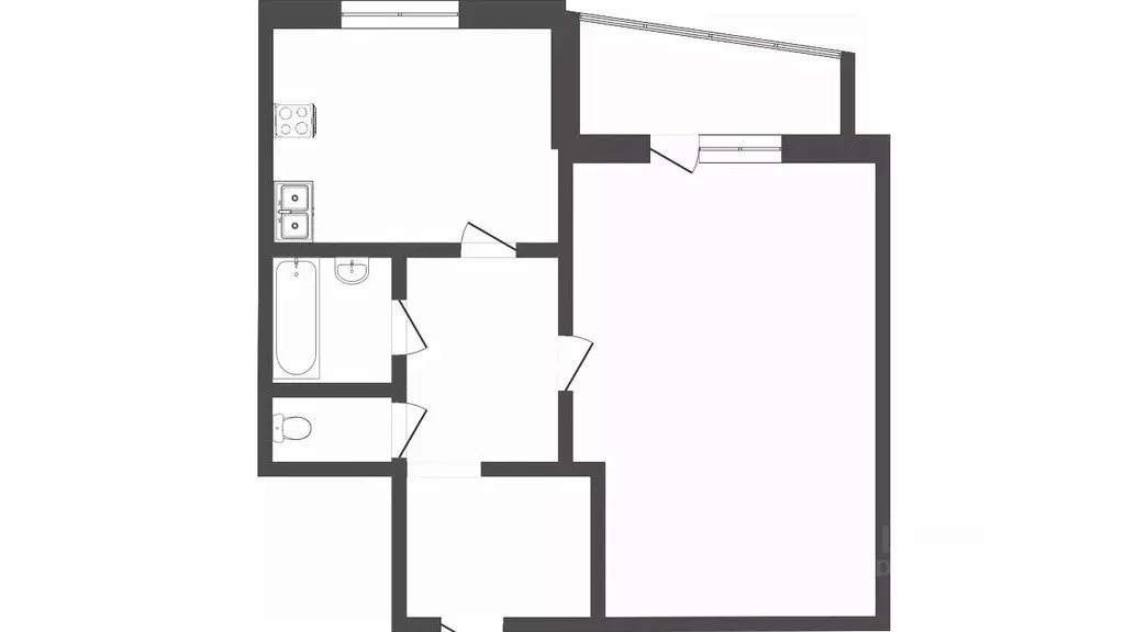 1-к кв. Тюменская область, Тюмень ул. Молодогвардейцев, 73 (45.3 м) - Фото 1