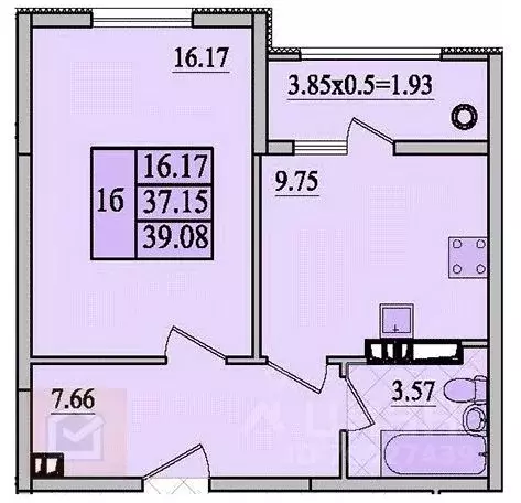 1-к кв. Крым, Евпатория ул. Чапаева, 28Г (36.08 м) - Фото 2