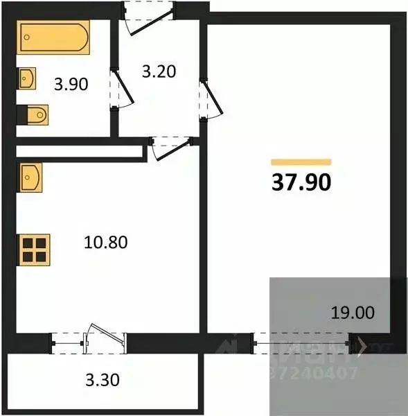 1-к кв. Воронежская область, Воронеж ул. Шидловского, 38 (37.9 м) - Фото 0