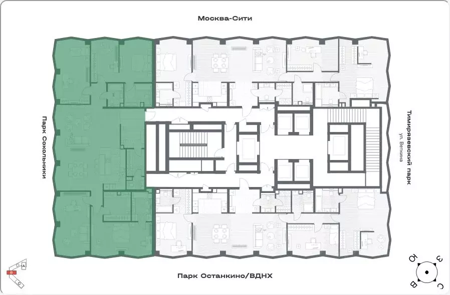 5-к кв. Москва Тэйт жилой комплекс (206.56 м) - Фото 2