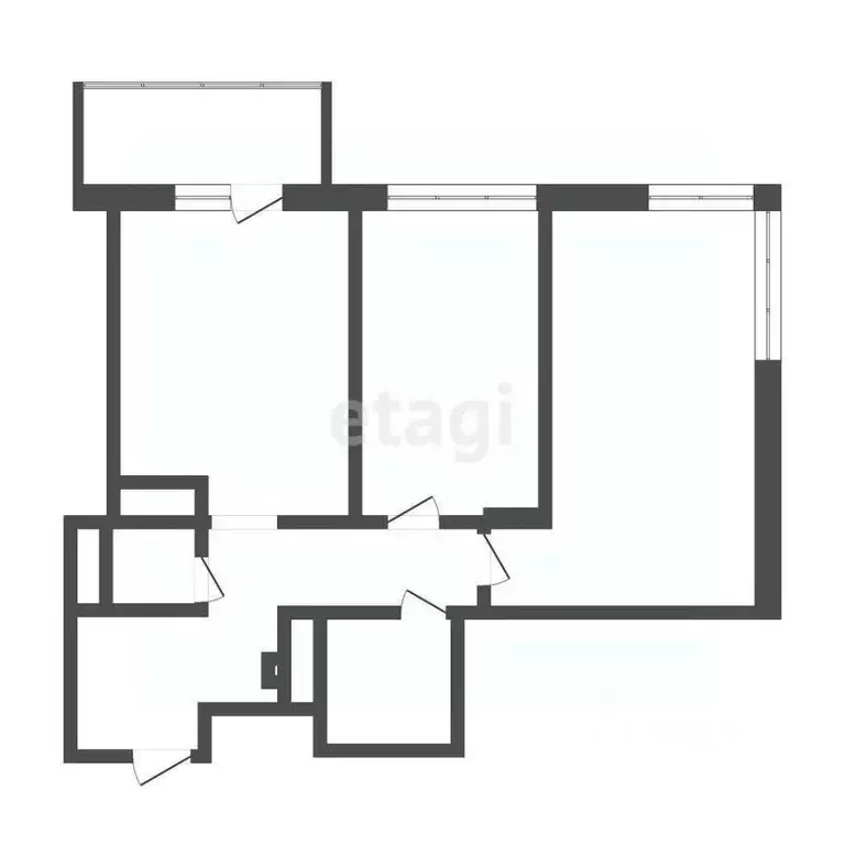2-к кв. Тюменская область, Тобольск 15-й мкр, 17 (60.3 м) - Фото 2