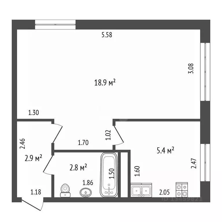 1-к кв. Марий Эл, Йошкар-Ола Первомайская ул., 179 (30.0 м) - Фото 1