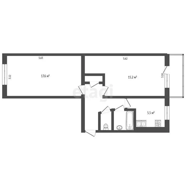 2-комнатная квартира: Петропавловск-Камчатский, улица Автомобилистов, ... - Фото 1