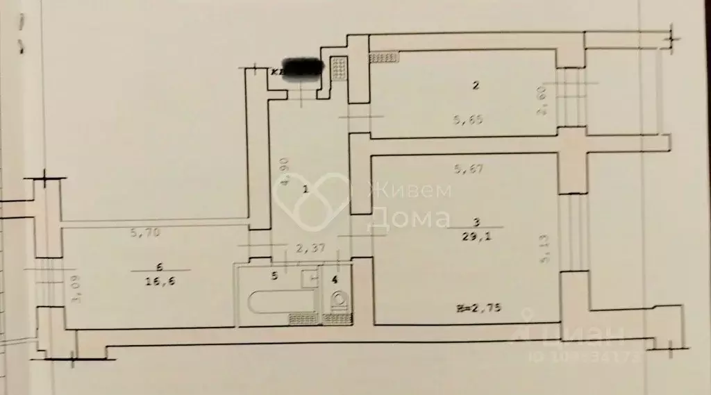 2-к кв. Волгоградская область, Волгоград бул. 30-летия Победы, 19 ... - Фото 2