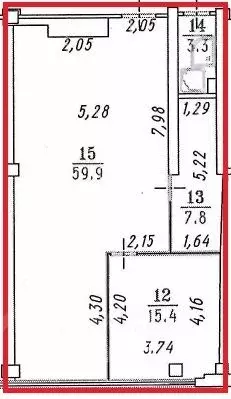 Офис в Омская область, Омск ул. Гагарина, 14 (86 м) - Фото 2