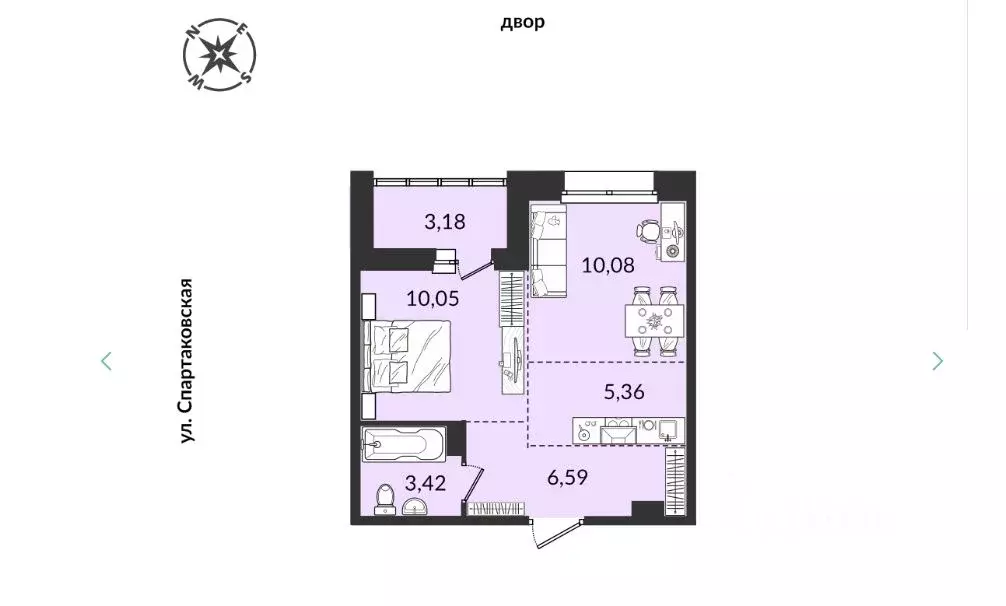 2-к кв. Иркутская область, Иркутск Пшеничная ул., 15/1 (38.68 м) - Фото 0