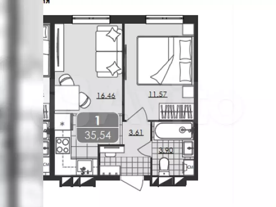 Аукцион: 1-к. квартира, 35,5 м, 7/15 эт. - Фото 0