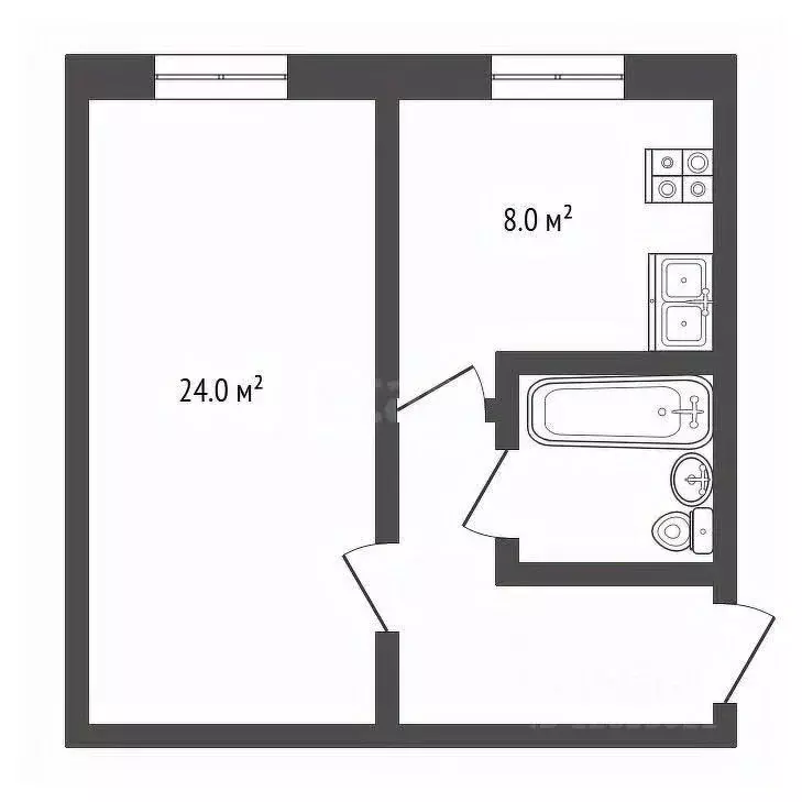 1-к кв. Костромская область, Кострома ул. Свердлова, 125А (33.8 м) - Фото 1