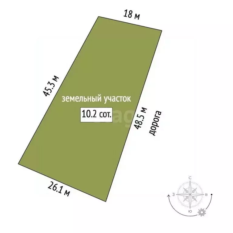 Участок в Крым, Симферопольский район, с. Родниково ул. Евпаторийская ... - Фото 2