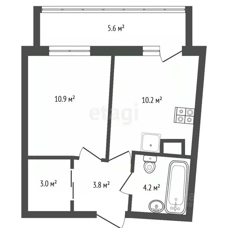1-к кв. Санкт-Петербург Комендантский просп., 65 (31.5 м) - Фото 2