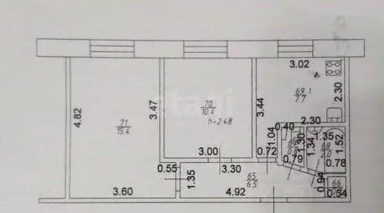 2-к кв. Татарстан, Казань ул. Рихарда Зорге, 42 (43.0 м) - Фото 2