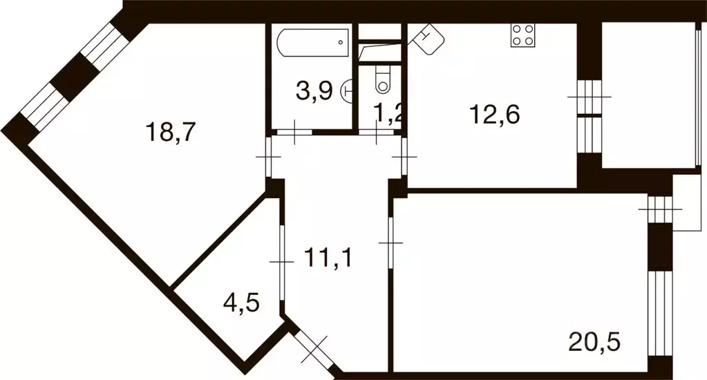 2-к кв. Москва д. Ивановское, ул. Семена Гордого, 1 (72.5 м) - Фото 0