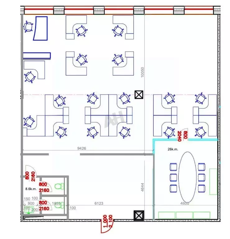 Офис в Москва ул. Маршала Прошлякова, 30 (224 м) - Фото 2