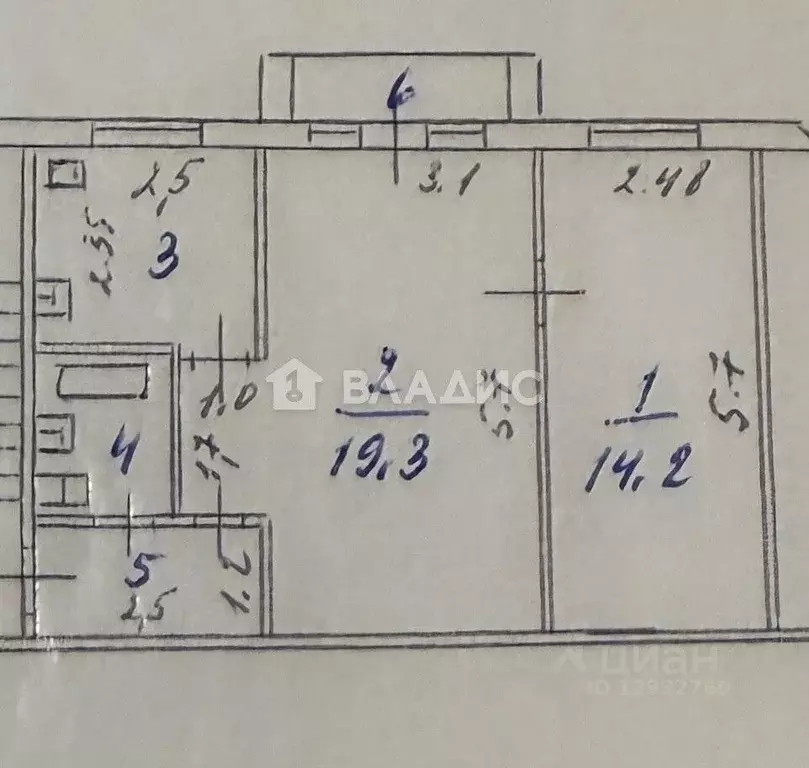 2-к кв. Пензенская область, Пенза ул. Вяземского, 45 (45.5 м) - Фото 2