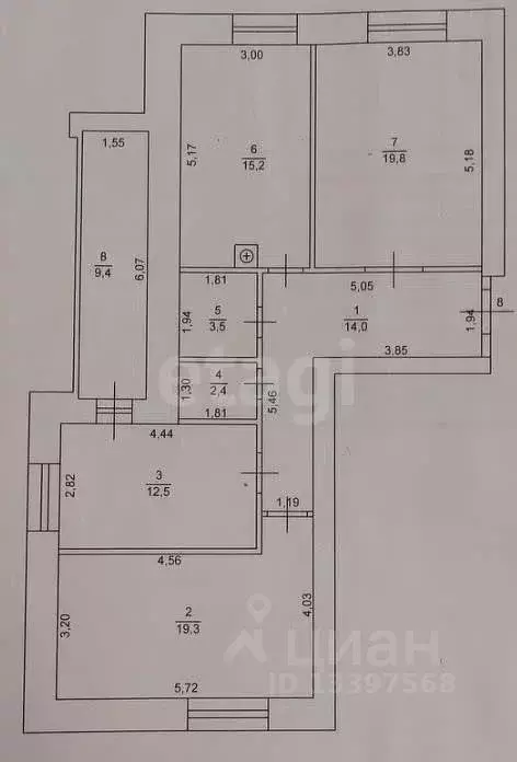 3-к кв. Тверская область, Тверь ул. Михаила Румянцева, 42 (96.1 м) - Фото 2