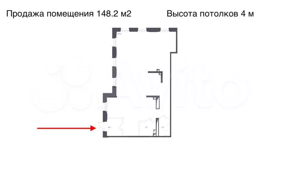 Заречье Парк помещение под алкомаркет 148.2 м - Фото 0