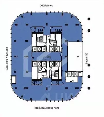 Помещение свободного назначения в Москва Ходынский бул., 20Ас1 (1180 ... - Фото 2
