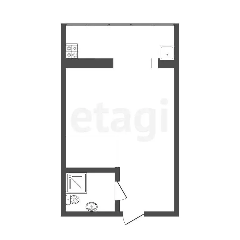 Квартира-студия: Тюмень, улица 30 лет Победы, 81 (12.5 м) - Фото 1