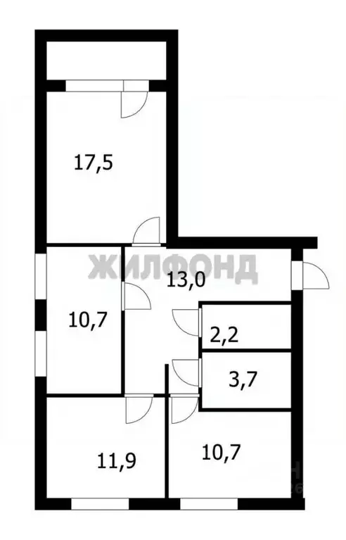 3-к кв. Новосибирская область, Новосибирск Вилюйская ул., 1 (70.0 м) - Фото 0