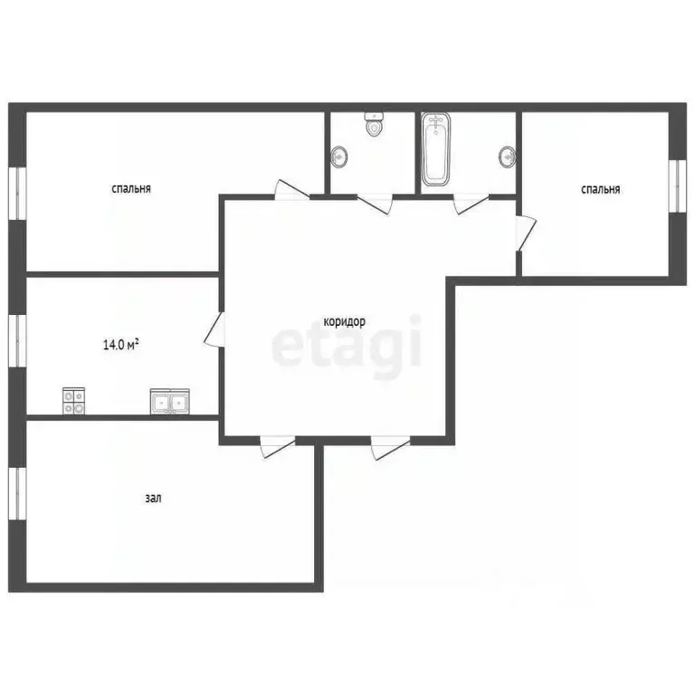 3-к кв. Тюменская область, Тюмень Магаданская ул., 5 (89.9 м) - Фото 2
