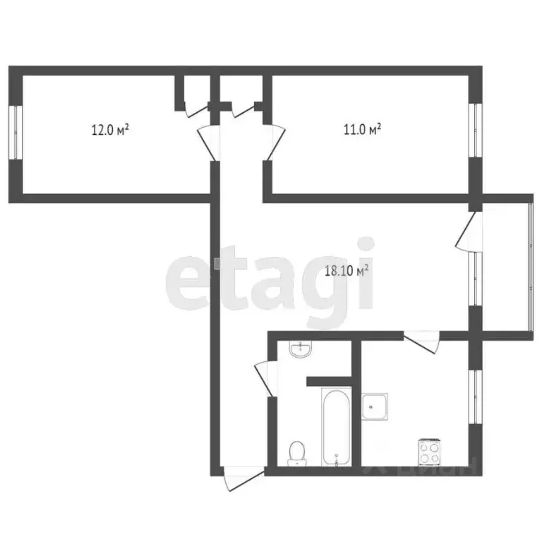 3-к кв. Севастополь ул. Гоголя, 29 (53.7 м) - Фото 1