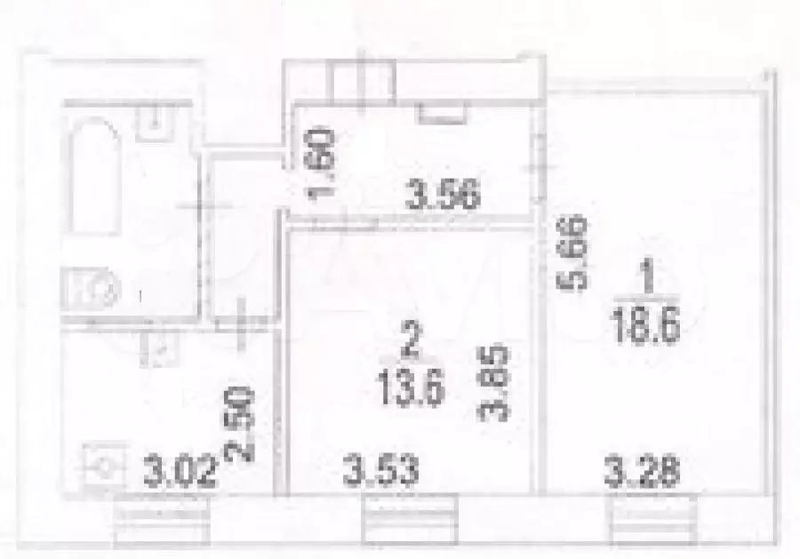 2-к. квартира, 53 м, 7/8 эт. - Фото 0