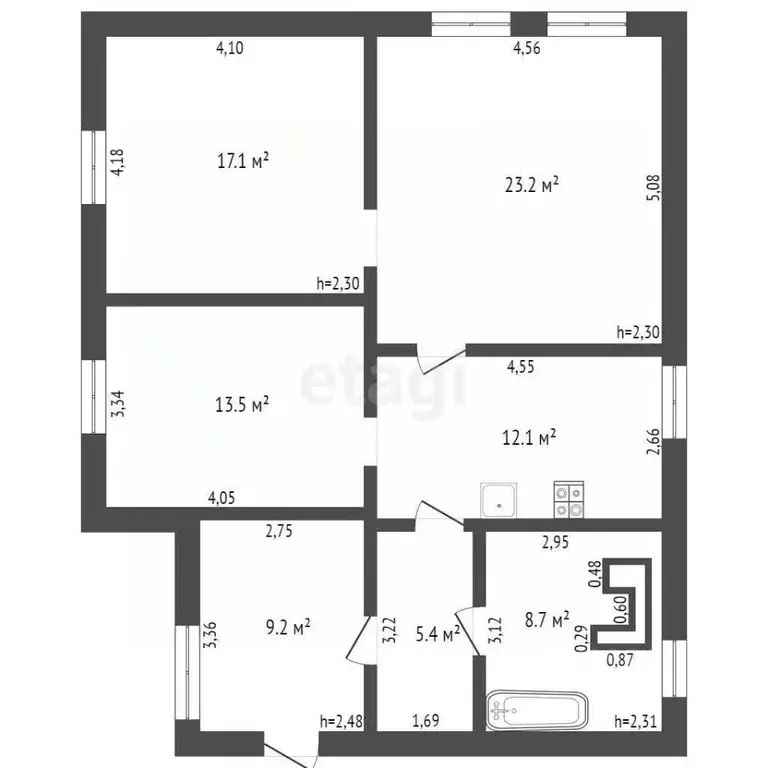 Дом в Кемеровская область, Топки Кузнецкая ул. (96 м) - Фото 2