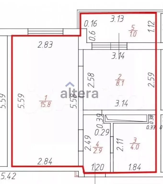 1-к кв. Татарстан, Казань ул. Натана Рахлина, 15к2 (30.8 м) - Фото 2