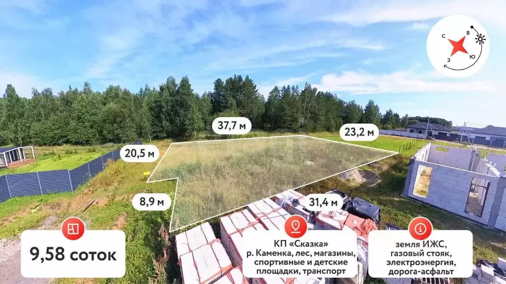 Участок в Тюменская область, Тюменский муниципальный округ, с. Кулига, ... - Фото 1