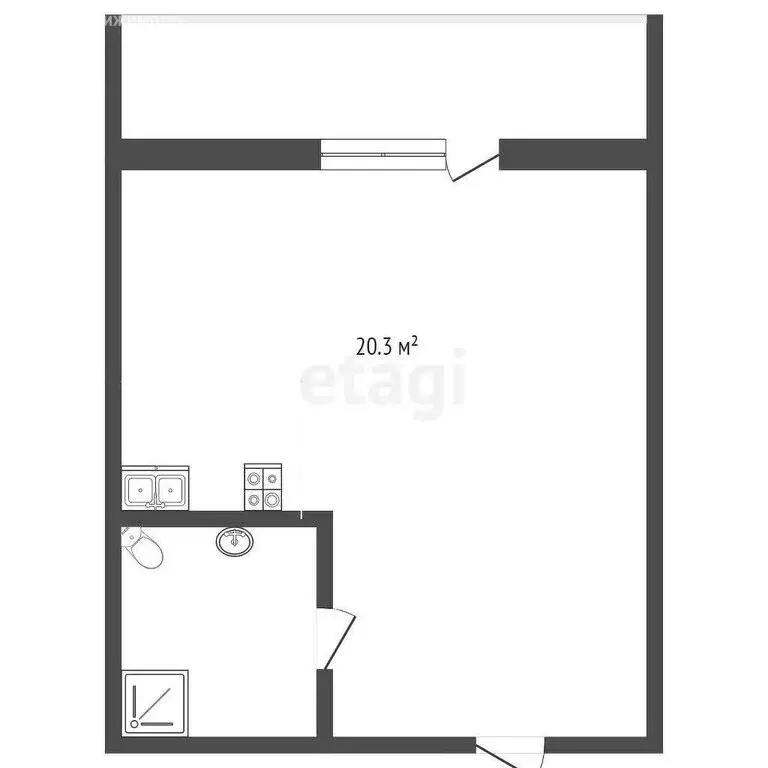 Квартира-студия: Севастополь, улица Челюскинцев, 49 (20.3 м) - Фото 0
