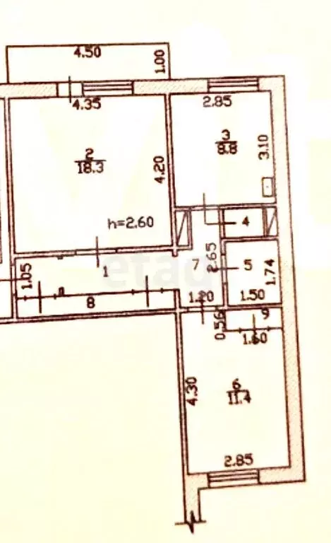 2-комнатная квартира: Абакан, улица Чертыгашева, 144 (52.9 м) - Фото 1